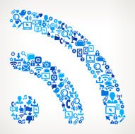 Wi-Fi Signal on vector technology pattern Background N2