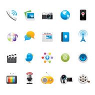 Communications media icons