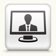 White square button with computer graphic N2