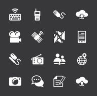 Communication Icons Set 4 - White Series