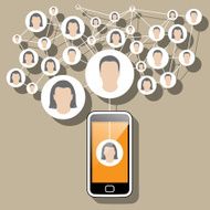 Social Media Network - SmartPhone connected