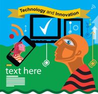 Man communicating through innovative technology