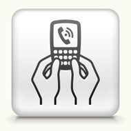 Square Button with Telephone Communication