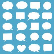 Vector set of various bubbles for speech