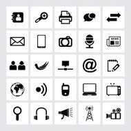 Communication and Media Icons N75