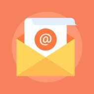 E-mail Marketing flat style colorful vector icon N2