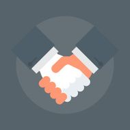 Partnership flat style colorful vector icon N2