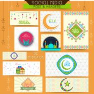 Social media post or header set for Eid Mubarak