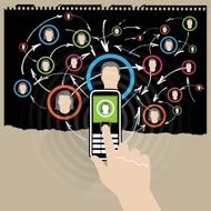 Social network feature phone