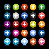 Plus sign circle icon web internet button