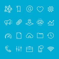 Application UI vector stroke icons N2