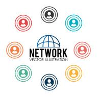 Social network design vector illustration N12