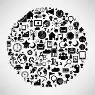 Circle Color Set of network icons