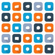 Modern speech bubbles set in flat design
