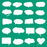 Blank empty white speech bubbles N3