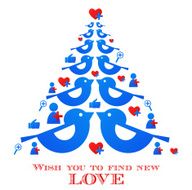 wishes for christmas blue bird tree with social media icons