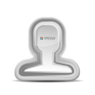 3d white person icon