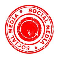 Social media concept stamp