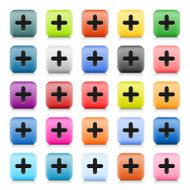 Plus sign color internet icon black pictogram web button