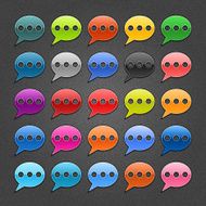 Speech bubble sign chat room icon web button noise texture