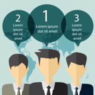business people icons with chat speech bubbles