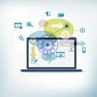 Laptop Computing Concept