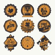 Hipster social media icon&#039;s