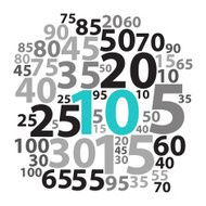 Text cloud Numbers wordcloud Tag concept Vector illustration N2
