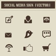 Social Media Icons Vector N4