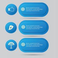 Social media banner for text vector