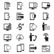 Business and communication icon set N8