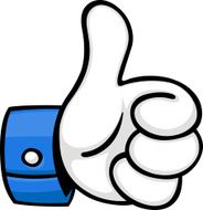 cartoon thumbs up