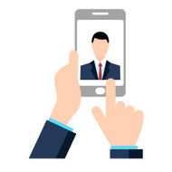 Hands holding a smart phone - VECTOR N4