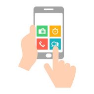 Hands holding a smart phone - VECTOR N5