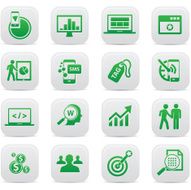 SEO Concept buttons Green version vector