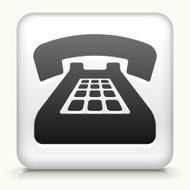 White Icon of a Black Telephone N2