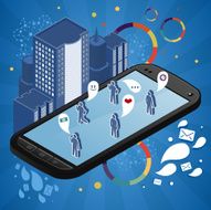 Social isometric mobile phone