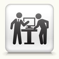 White Square Button with N7