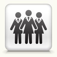 Square Button with Businesswomen Group