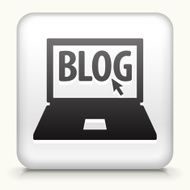 Square Button with Blog Computer