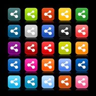 Share sign rounded square icon web button