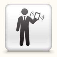 Square Button with Cellphone