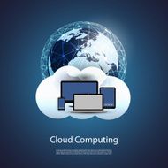 Global Networks - Cloud Computing Vector for Your Business