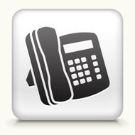 White Square Button with N8