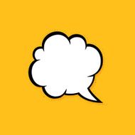 Comic bubbles with halftone shadows N10