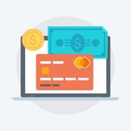 Payment Methods flat style colorful vector icon N3