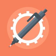 Content Management flat style colorful vector icon N2