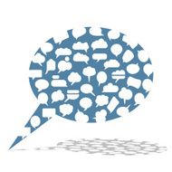 Speech Bubble Made from Small Bubbles N7