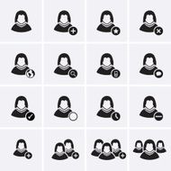 Social People Icons Avatar Women sign N2