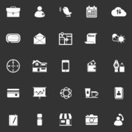 Mobile icons on gray background